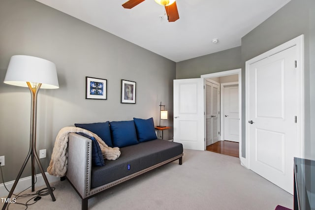 340 Allister Dr Unit 201, Raleigh, NC 27609 - interior space with carpet floors, a ceiling fan, and baseboards