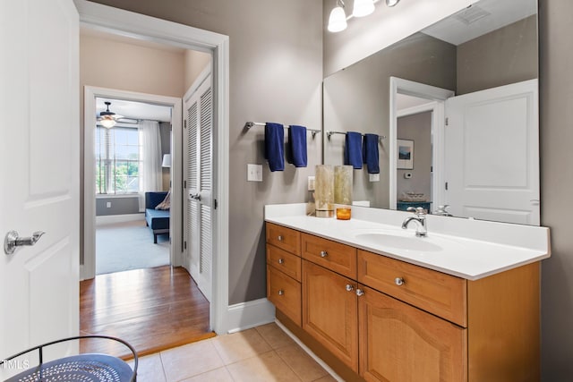 340 Allister Dr Unit 201, Raleigh, NC 27609 - bathroom featuring baseboards, tile patterned floors, and vanity