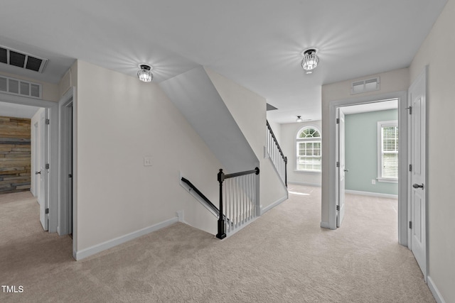 additional living space featuring carpet floors and visible vents