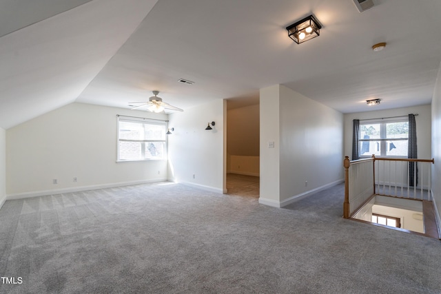 118 Riverwood Dr, Fuquay Varina, NC 27526 - interior space featuring a healthy amount of sunlight, baseboards, ceiling fan, and carpet floors