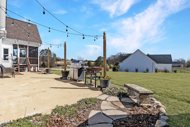 118 Riverwood Dr, Fuquay Varina, NC 27526 - view of yard with a patio and a sunroom