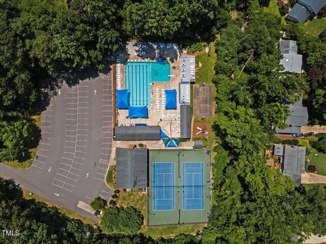 901 Emory Ln, Raleigh, NC 27609 - aerial view of property's location featuring a pool