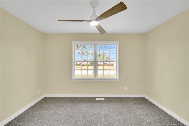1772 Inverness Dr, Fayetteville, NC 28304 - carpeted spare room featuring visible vents, baseboards, and a ceiling fan