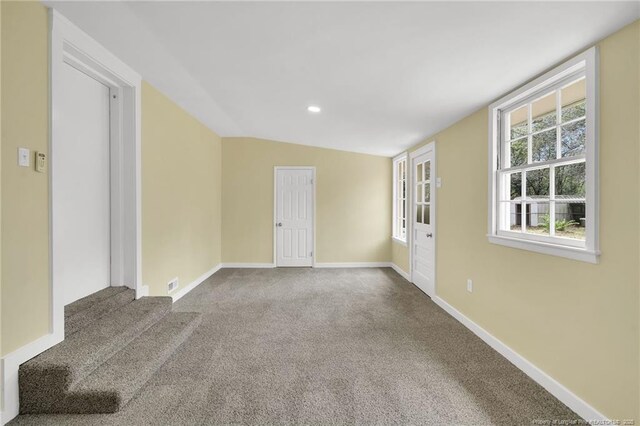 1772 Inverness Dr, Fayetteville, NC 28304 - carpeted empty room featuring recessed lighting, baseboards, and lofted ceiling