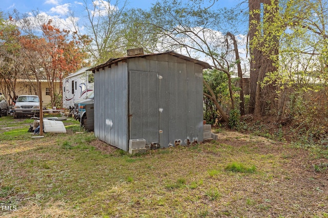 view of shed