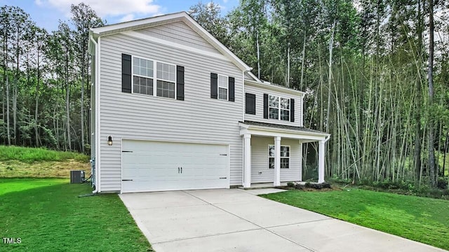 1010 Ocean Ct, Carthage, NC 28327 - traditional-style house with a garage, driveway, and a front yard