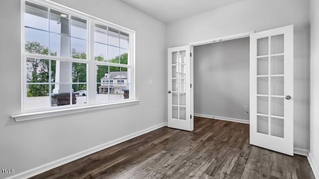 1014 Ocean Ct, Carthage, NC 28327 - spare room featuring french doors, healthy amount of natural light, and dark wood-style flooring