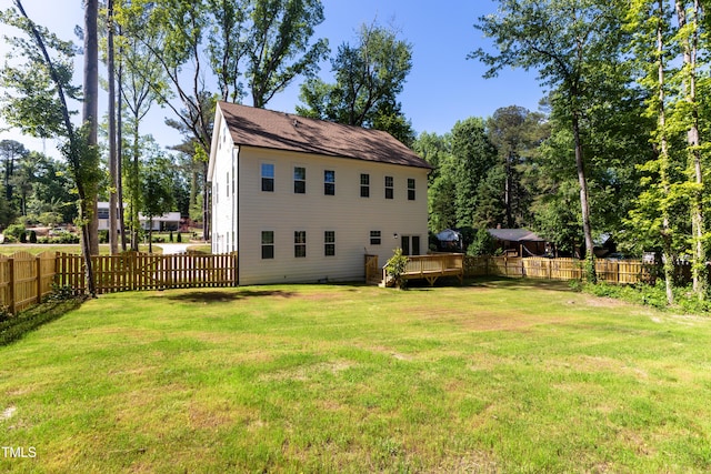 612 Lakeview Dr, Raleigh, NC 27603 - back of house with a wooden deck