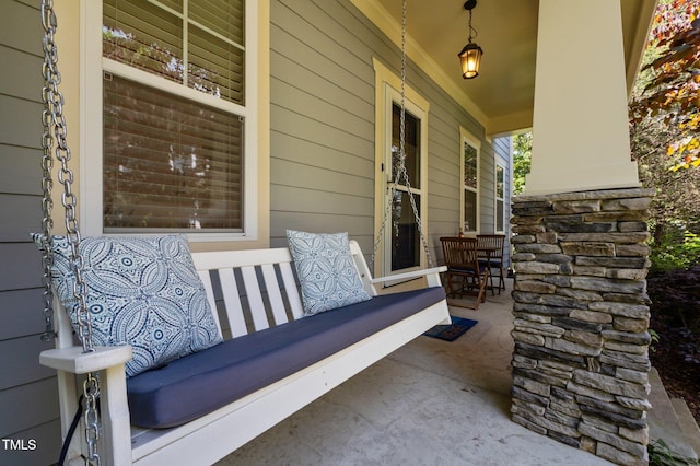 view of patio / terrace with a porch