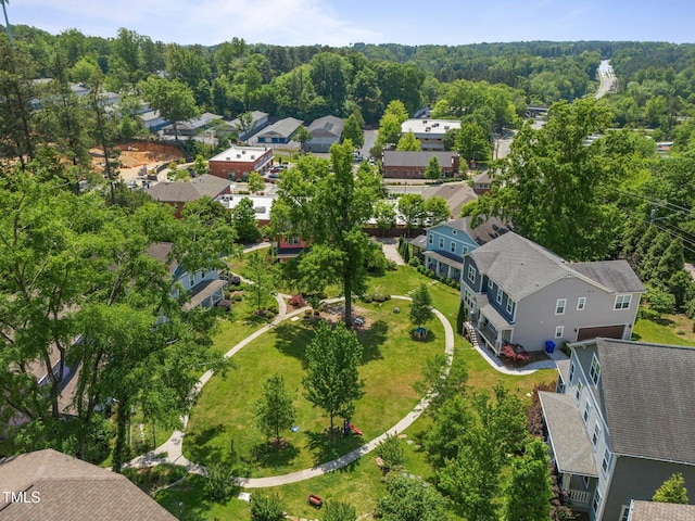 bird's eye view with a residential view