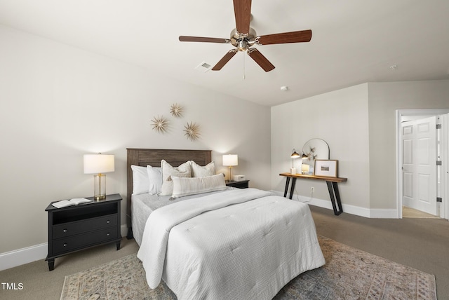 10529 Sablewood Dr Unit 111, Raleigh, NC 27617 - bedroom with carpet, baseboards, and a ceiling fan