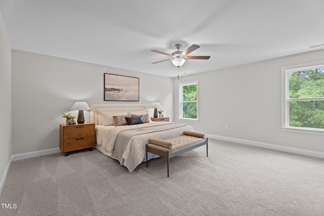 20 Diamond Creek Dr, Zebulon, NC 27597 - bedroom featuring light carpet and ceiling fan