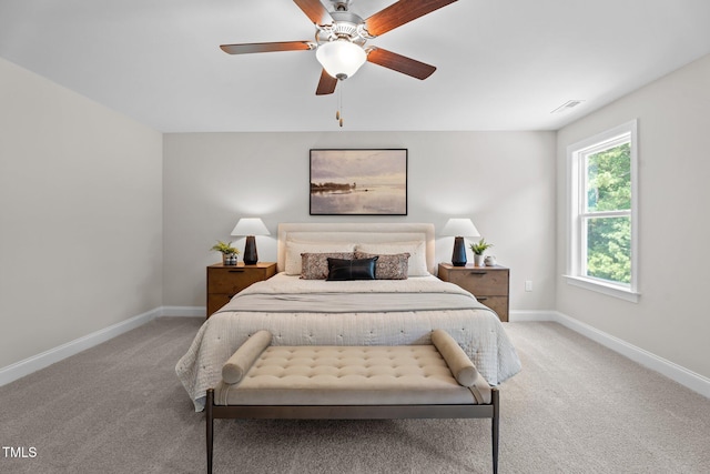 20 Diamond Creek Dr, Zebulon, NC 27597 - bedroom with light carpet and ceiling fan
