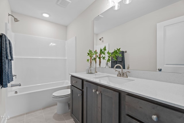 20 Diamond Creek Dr, Zebulon, NC 27597 - bathroom with vanity, tile patterned flooring, and shower / washtub combination