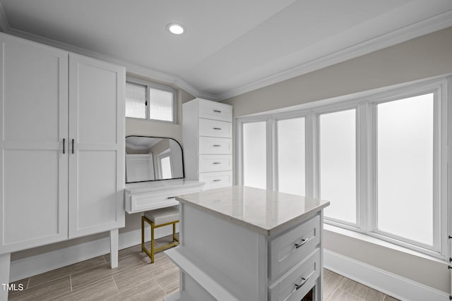 spacious closet with light wood finished floors