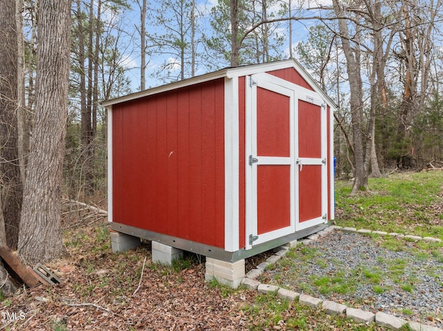 view of shed