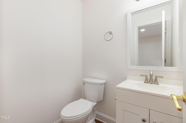 464 Longfellow St, Fuquay Varina, NC 27526 - half bath with baseboards, toilet, and vanity