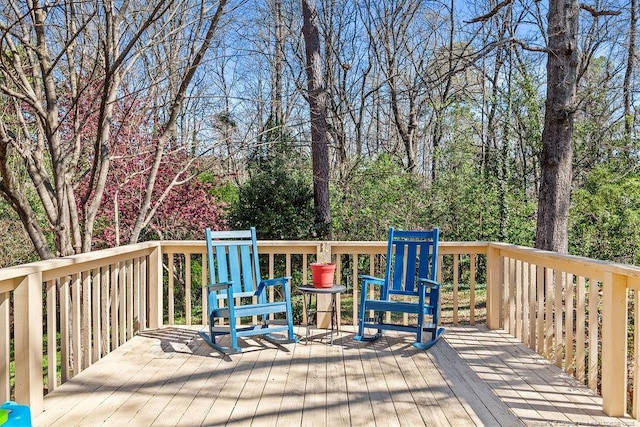6407 Kimridge Rd, Fayetteville, NC 28314 - view of wooden deck