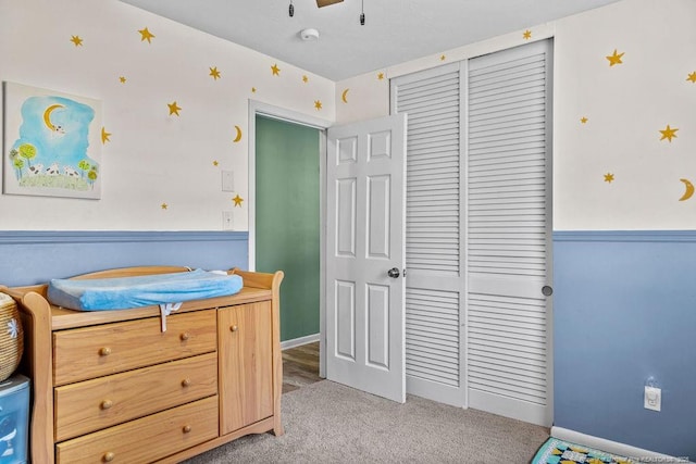 6407 Kimridge Rd, Fayetteville, NC 28314 - bedroom with a closet and light carpet