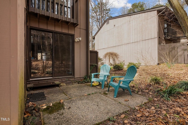view of patio / terrace featuring a balcony