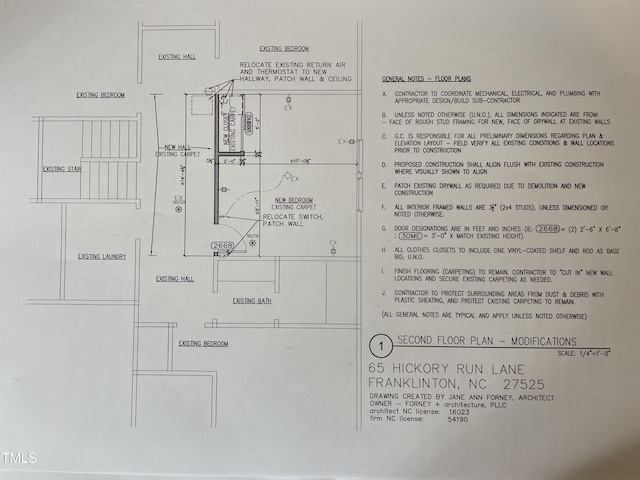 65 Hickory Run Ln, Franklinton, NC 27525 - view of home floor plan