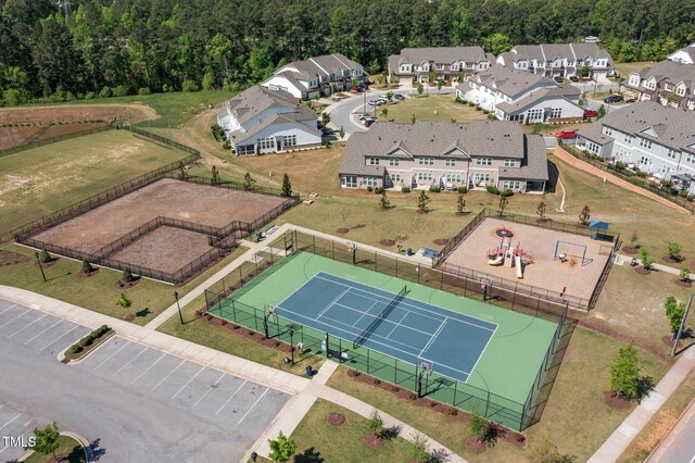 aerial perspective of suburban area