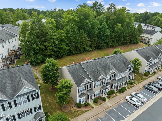bird's eye view with a residential view