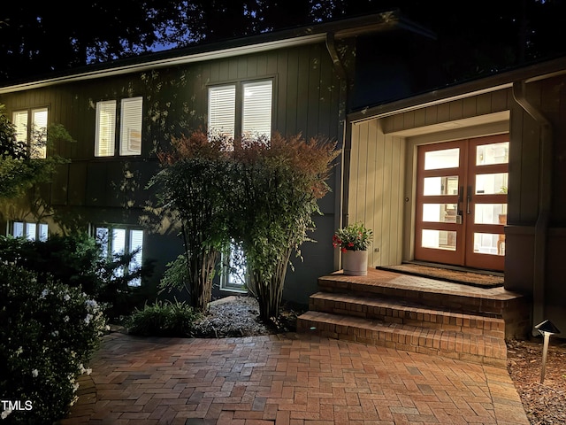 3915 Nottaway Rd, Durham, NC 27707 - doorway to property featuring french doors and a patio