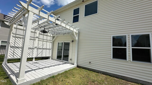 49 W Copenhaver Dr, Clayton, NC 27527 - rear view of house with a pergola and a patio area