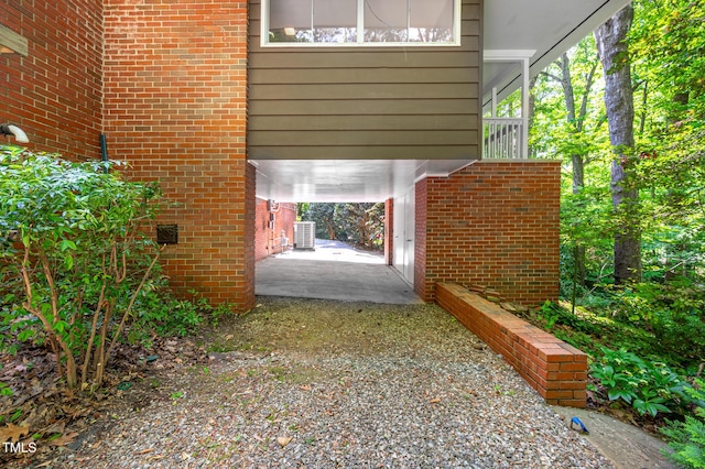 view of parking featuring a carport