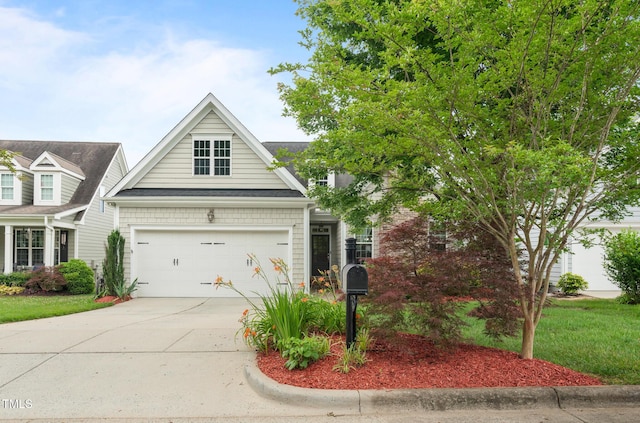 5233 Greymoss Ln, Apex, NC 27539 - view of front of property featuring concrete driveway and a garage