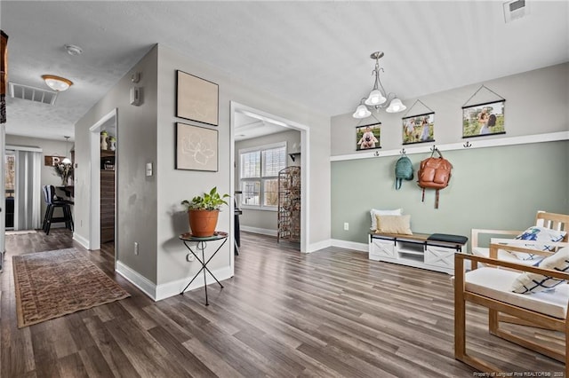 263 Autumn Ln, Raeford, NC 28376 - living area featuring wood finished floors and baseboards