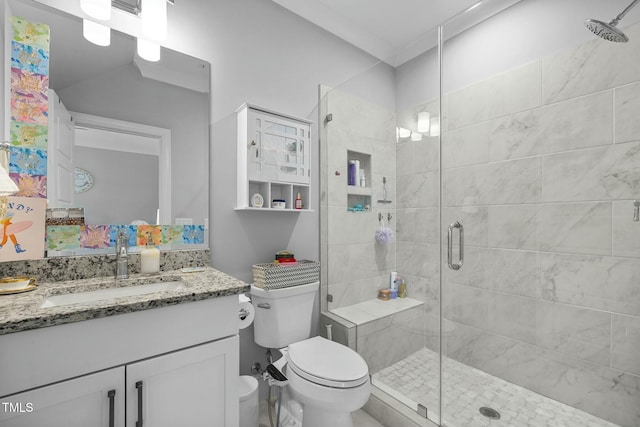 76 Gentry Dr, Pittsboro, NC 27312 - full bathroom with toilet, vanity, and a stall shower