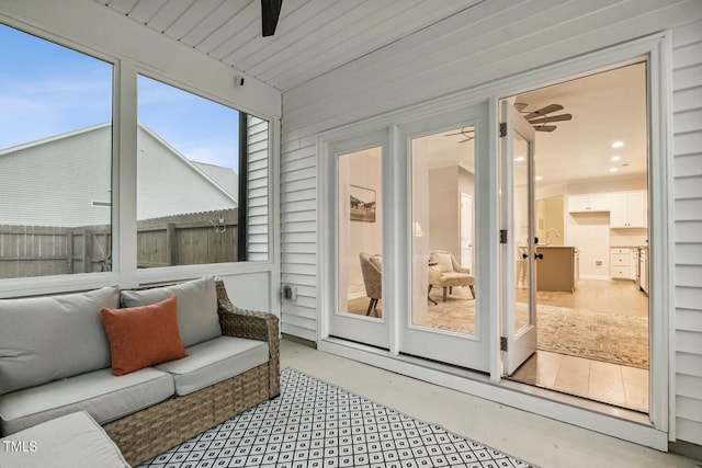 view of sunroom / solarium