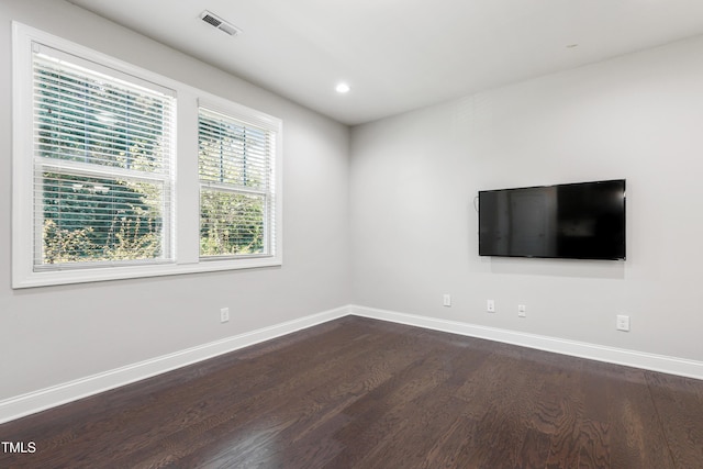 109 Belle Plain Dr, Morrisville, NC 27560 - empty room with dark wood-style floors, baseboards, and recessed lighting