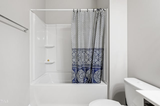 109 Belle Plain Dr, Morrisville, NC 27560 - bathroom with shower / tub combo with curtain and toilet