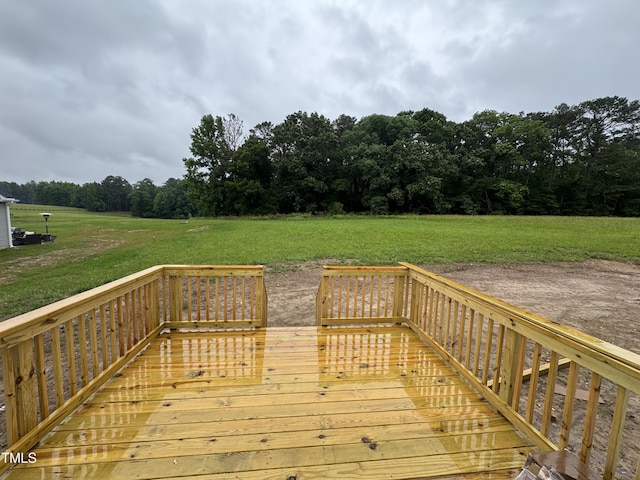 9600 Stallings Rd, Spring Hope, NC 27882 - wooden terrace featuring a yard