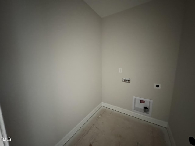 9600 Stallings Rd, Spring Hope, NC 27882 - laundry area with hookup for an electric dryer, baseboards, and washer hookup