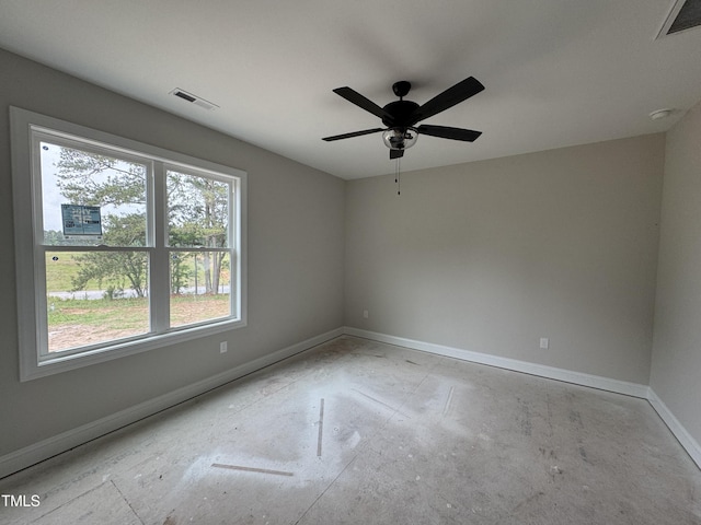 9600 Stallings Rd, Spring Hope, NC 27882 - empty room with baseboards, a ceiling fan, and a smoke detector