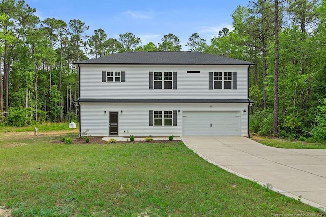 432 Timberline Dr, Fayetteville, NC 28311 - view of front of home with a garage, driveway, and a front lawn