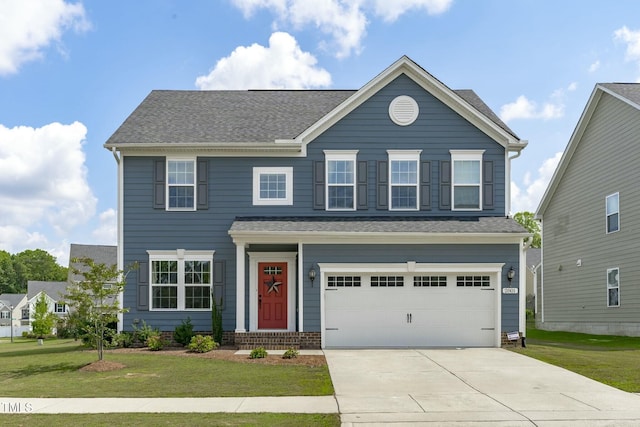 2801 Landon Ridge Dr, New Hill, NC 27562 - view of front of property featuring a front yard, concrete driveway, and a garage