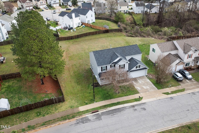 birds eye view of property featuring a residential view