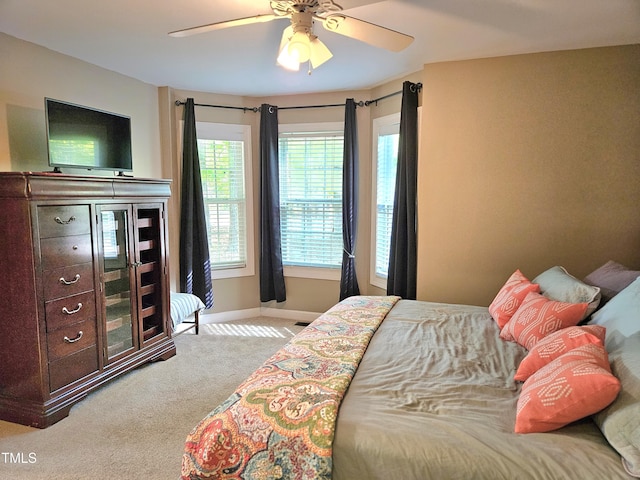 4116 Tall Pine Dr, Franklinton, NC 27525 - carpeted bedroom with baseboards and ceiling fan