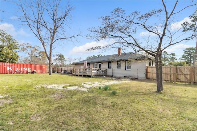 1002 Hicks Ave, Fayetteville, NC 28304 - view of yard with fence and a deck