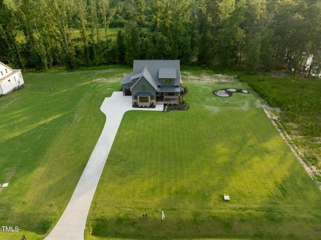 8620 Dukes Lake Rd, Zebulon, NC 27597 - view from above of property with a forest