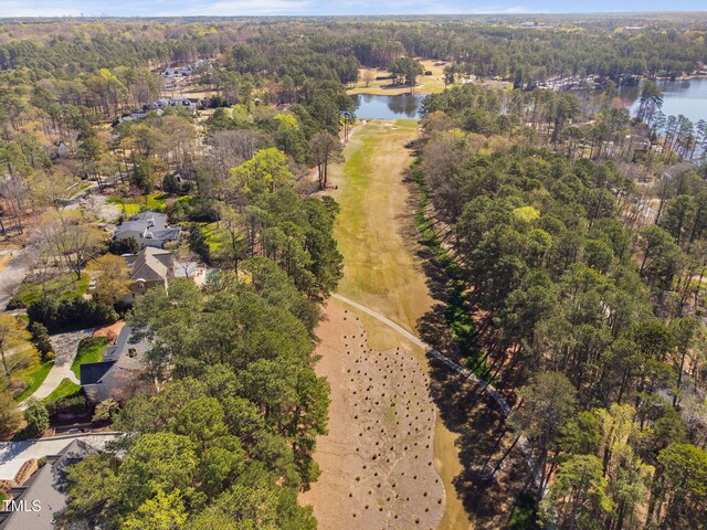 100 Dunedin Ct, Cary, NC 27511 - aerial view of property and surrounding area with a large body of water and a forest