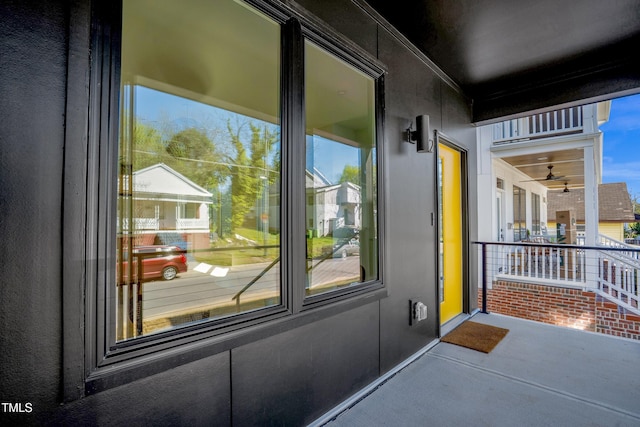 exterior space with a balcony