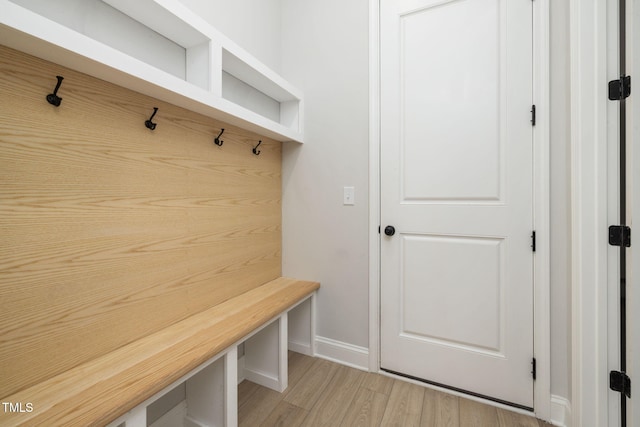 50 Gadwall Ct, Zebulon, NC 27597 - mudroom featuring light wood-style floors and baseboards
