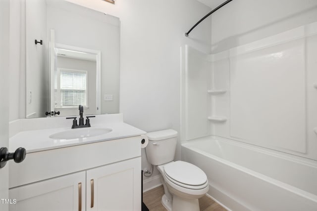 50 Gadwall Ct, Zebulon, NC 27597 - full bathroom featuring vanity, shower / bathtub combination, and toilet
