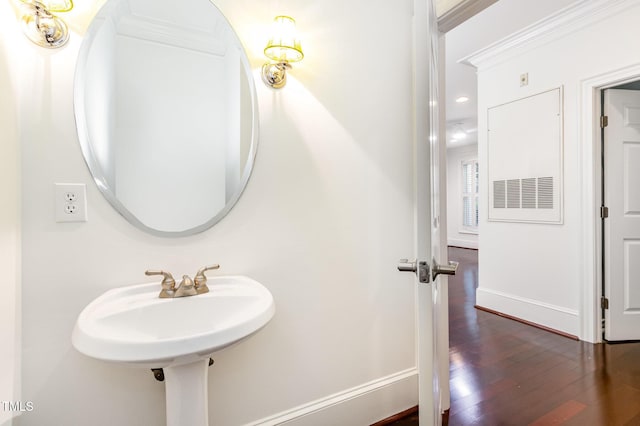 1310 Durlain Dr Unit 107, Raleigh, NC 27614 - bathroom featuring hardwood / wood-style floors and baseboards